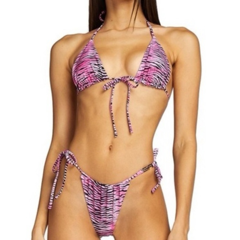 I. AM. GIA. Zebra Harlow Micro Bikini Set XS/S